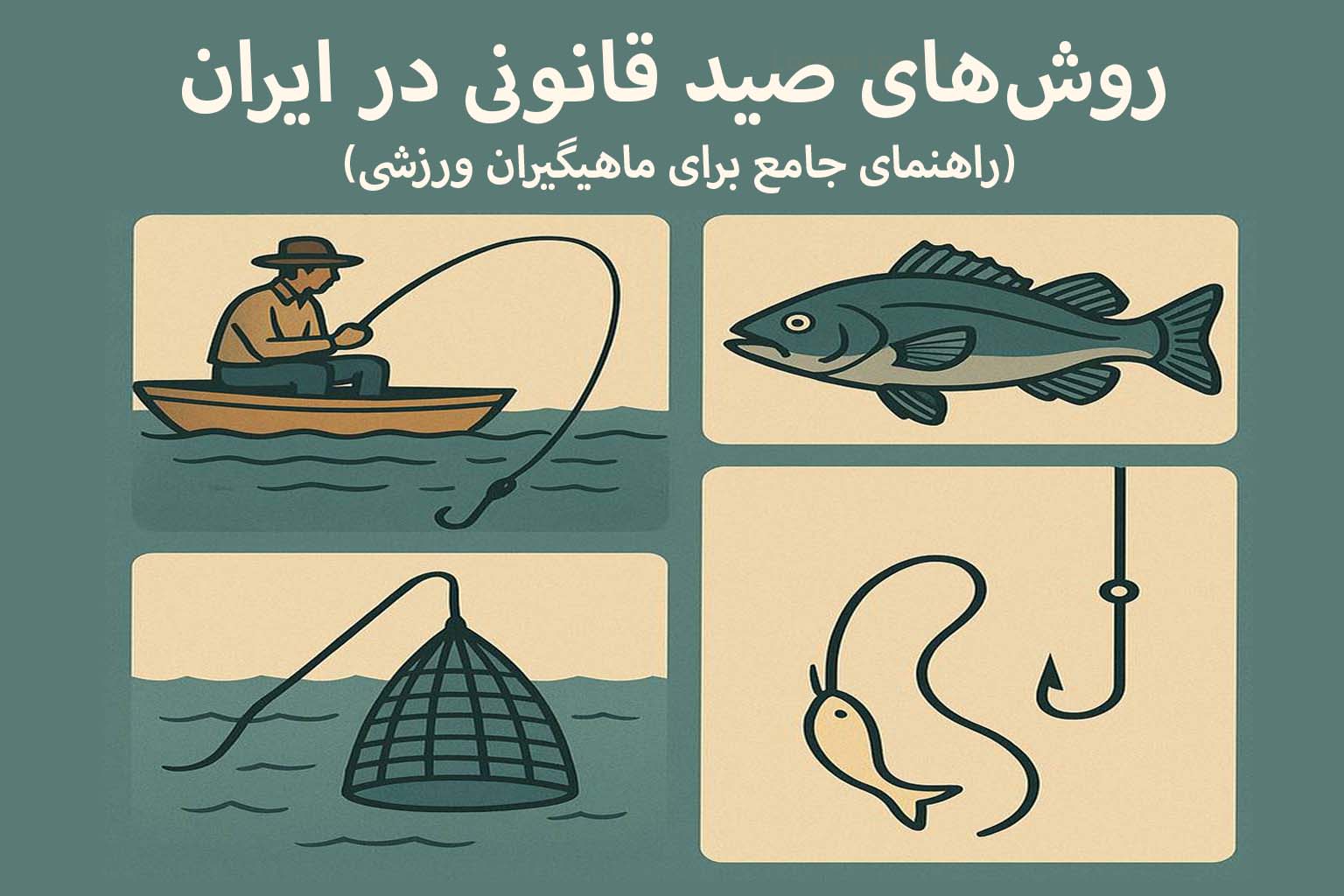 روشهای صید قانونی در ایران (راهنمای جامع برای ماهیگیران ورزشی) 1 صید قانونی در ایران