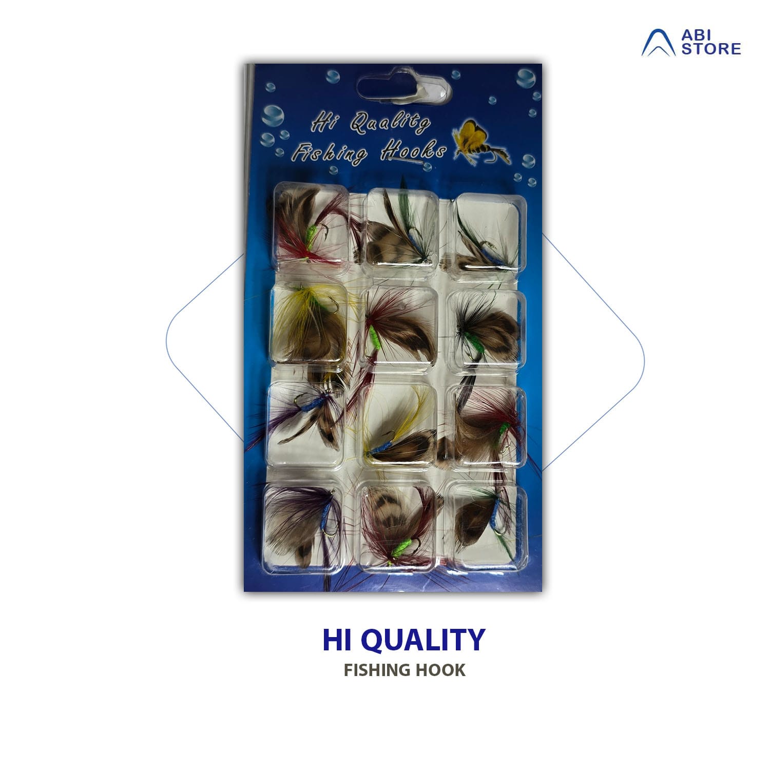 طعمه ماهیگیری قلابدار پشه قزلی سایز بزرگ 1 طعمه ماهیگیری قلابدار پشه قزلی