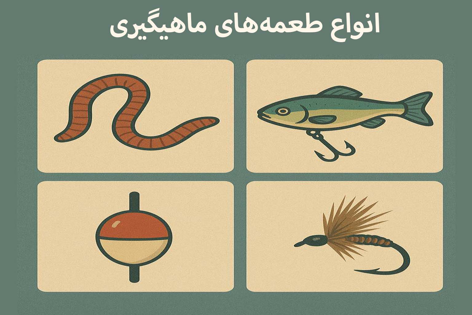 انواع طعمه ماهیگیری